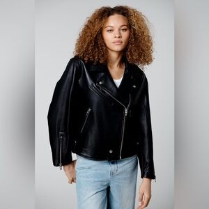 NWT Blank NYC Friend Zone Black Leather Jacket